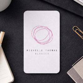 Minimales und modernes Designer-Scribble-Logo in R Visitenkarte