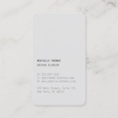 Minimales und modernes Designer-Scribble-Logo in R Visitenkarte (Rückseite)