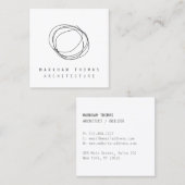 Minimales und modernes Designer-Scribble-Logo Quadratische Visitenkarte (Vorne/Hinten)