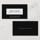 minimales und modernes elegantes Schwarz Visitenkarte (Vorne/Hinten)