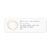 Minimales und modernes Gold Designer Scribble-Logo (Vorne)