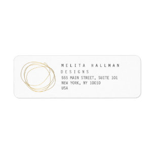 Minimales und modernes Gold Designer Scribble-Logo