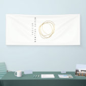 Minimales und modernes Gold Designer Scribble-Logo Banner (Messe)