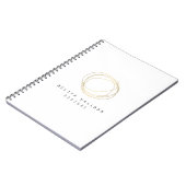 Minimales und modernes Gold Designer Scribble-Logo Notizblock (Linke Seite)