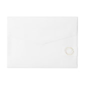 Minimales und modernes Gold Designer Scribble-Logo Rundum-Adressaufkleber (Rückseite)