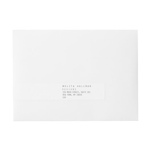 Minimales und modernes Gold Designer Scribble-Logo Rundum-Adressaufkleber (Vorderseite)