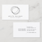 Minimales und modernes Scribble-Logo für den Black Visitenkarte (Vorne/Hinten)