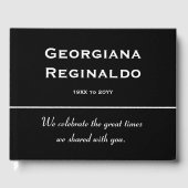 Minimales und respektable Begräbnisgastbuch Gästebuch (Vorderseite)