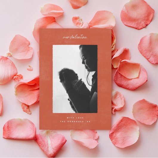 Minimales Valentinisches Foto Feiertagskarte