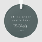 Minimales weihnachtliches skandinavisches Forest G Ornament (Rückseite)