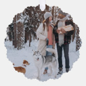 Minimales weihnachtliches skandinavisches Forest G Ornament Karte (Vorderseite)