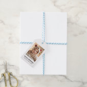 Minimales Weihnachts-Foto Moderner, individueller Geschenkanhänger (Mit Garn)