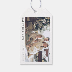 Minimales Weihnachts-Foto Modernes Familienportrai Geschenkanhänger