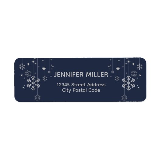 Minimales Weihnachtsdesign mit Schneeflocken (Vorne)