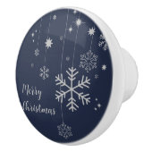 Minimales Weihnachtsdesign mit Schneeflocken Keramikknauf (Rechts)