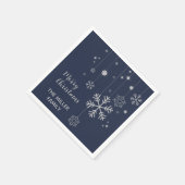 Minimales Weihnachtsdesign mit Schneeflocken Serviette (Ecke)