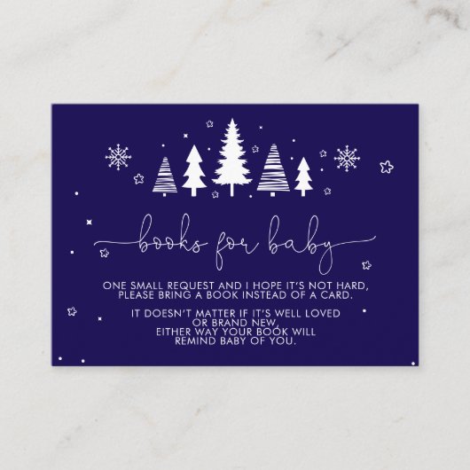 Minimales Weihnachtsduschbuch für Babykarte Begleitkarte (Vorderseite)