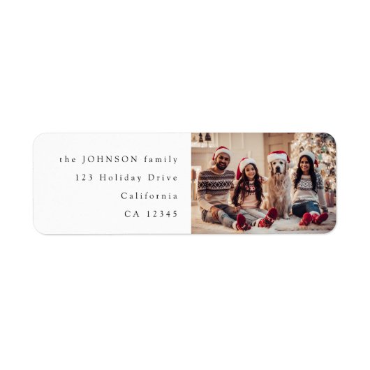 Minimales Weihnachtsfest-Foto | Modernes Familienp (Vorne)