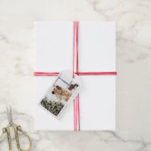 Minimales Weihnachtsfest-Foto | Modernes Foto Geschenkanhänger (Mit Garn)