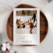 Minimales Weihnachtsfest Modernes Foto Feiertagskarte