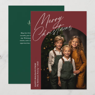 Minimales Weihnachtsgeschenk Foto Feiertagskarte