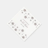 Minimales weißes Pearl-Brautparty Serviette (Ecke)