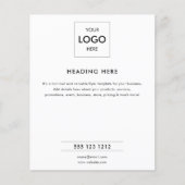 Minimales White Business-Marketing für Logo Flyer (Vorne)