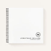 Minimales Whitepaper-Graph-Papier Notizblock (Vorderseite)