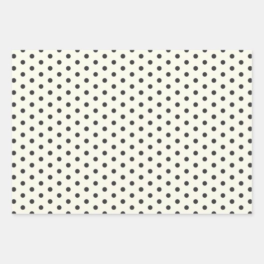 Minimales Whittan Polka Dot Wrapping Paper Geschenkpapier Set (Vorderseite)