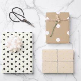 Minimales Whittan Polka Dot Wrapping Paper Geschenkpapier Set