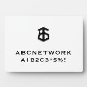 Minimales WiFi-Kennwort-Logo Fotoplatte (Vorderseite)