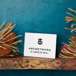 Minimales WiFi-Kennwort-Logo Fotoplatte