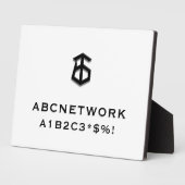 Minimales WiFi-Kennwort-Logo Fotoplatte (Seite)