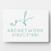 Minimales WiFi-Kennwort-Schild Türkisch Fotoplatte (Vorderseite)