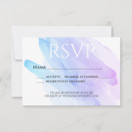 Minimalfarbenblaue lila RSVP-Karte RSVP Karte