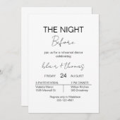 Minimali Hochzeit Probe Dinner The Night Before Einladung (Vorne/Hinten)
