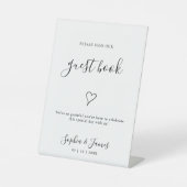 Minimalis Wedding Guest Book - Schild, Sockelschild (Vorderseite)