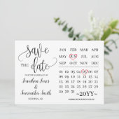 Minimaliskalender Save the Date moderne Hochzeit Einladung (Stehend Vorderseite)