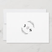 Minimaliskalender Save the Date moderne Hochzeit Einladung (Rückseite)