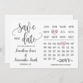 Minimaliskalender Save the Date moderne Hochzeit Einladung (Vorne/Hinten)