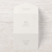 Minimalism Foil Block Wedding All-in-One-Einladung (Außenseite)
