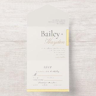 Minimalism Foil Block Wedding All-in-One-Einladung