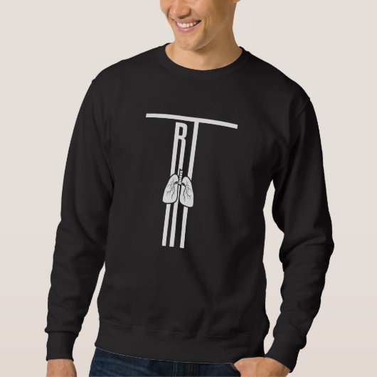Minimalism RT Lungs  Minimalist Respiratory Therap Sweatshirt (Vorderseite)