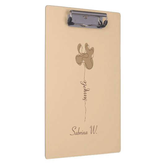 Minimalism Simple Flower Clipboard Klemmbrett (Rechts)