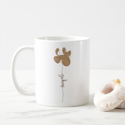 Minimalism Simple Flower Mug Kaffeetasse (Mit Donut)