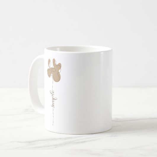 Minimalism Simple Flower Mug Kaffeetasse (Vorderseite Links)