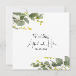 Minimalismo de flores de mimosa einladung