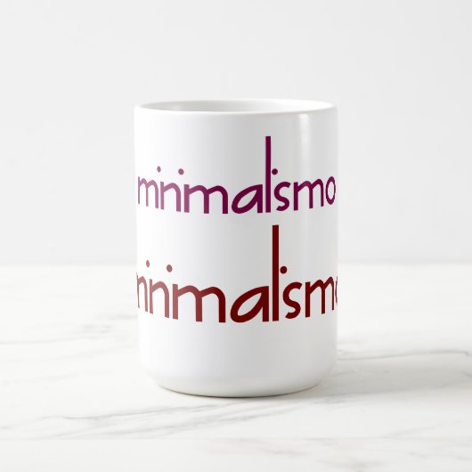 "Minimalismo Text-Tasse Kaffeetasse (Mittel)