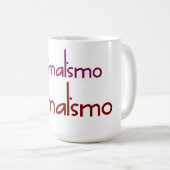 "Minimalismo Text-Tasse Kaffeetasse (VorderseiteRechts)