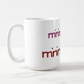 "Minimalismo Text-Tasse Kaffeetasse (Links)